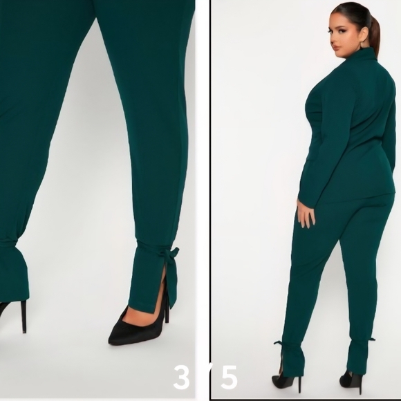 Fashion Nova Teal Blazer and Pants Set - Picture 5 of 5